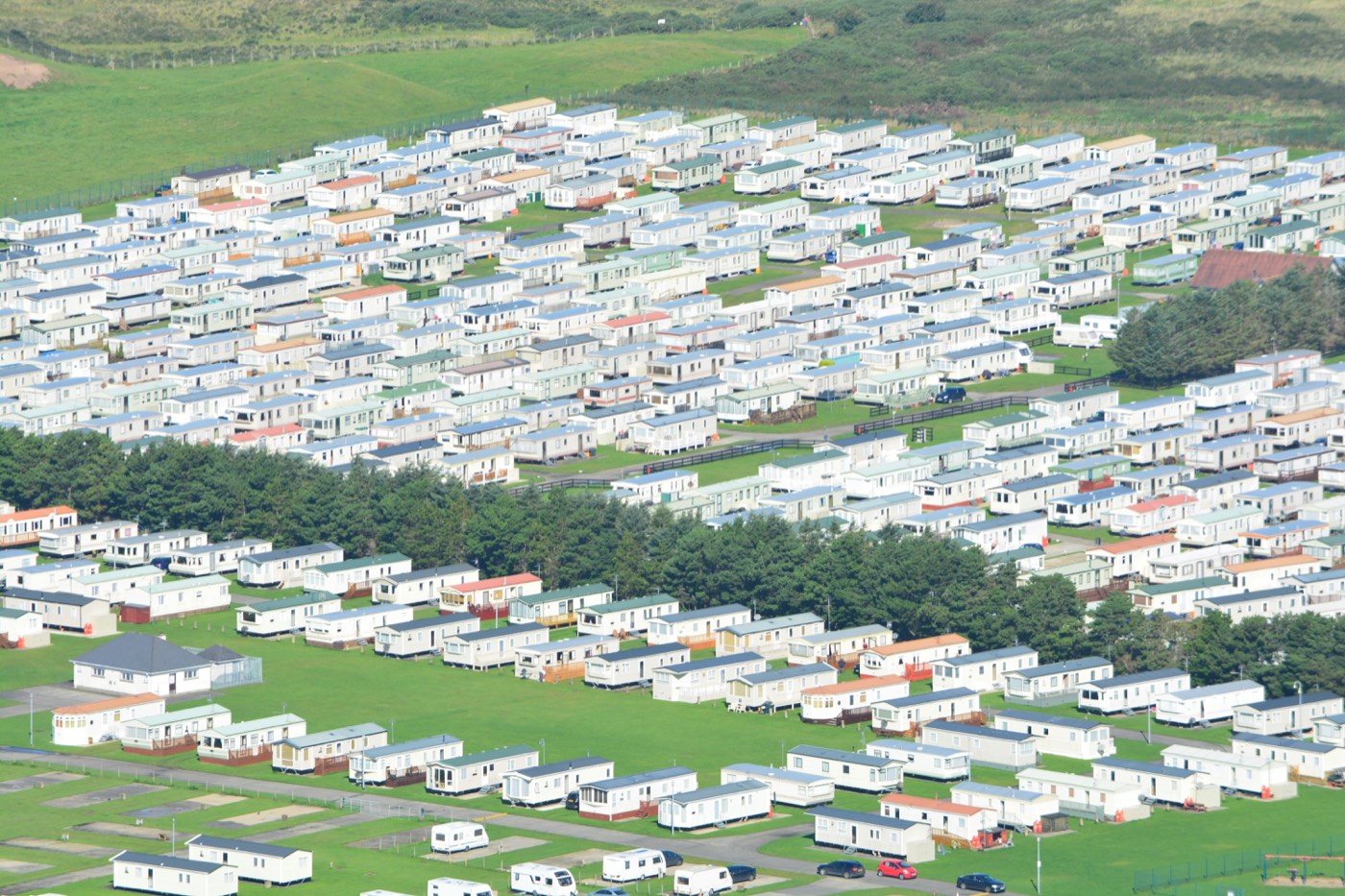 Holiday park drone view